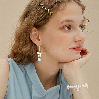 10Pcs 5 Styles Brass Micro Pave Clear Cubic Zirconia Pendants KK-HS0015-25-1