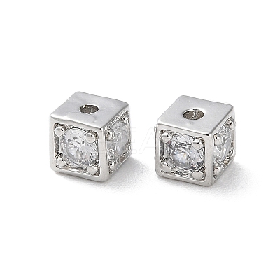 Brass Micro Pave Clear Cubic Zirconia Beads KK-Z049-03P-1