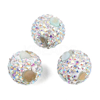 Handmade Polymer Clay Rhinestone Beads CLAY-H009-03B-1