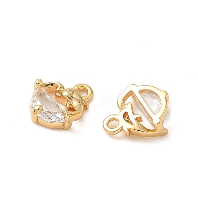 Brass with Clear Cubic Zirconia Charms LS-KK-B160-22G-1