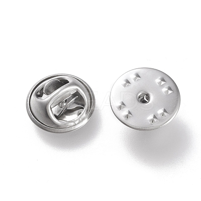 Non-Tarnish 304 Stainless Steel Butterfly Clutches Pin Backs STAS-K194-18P-1