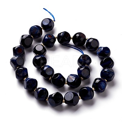 Natural Blue Tiger Eye(Dyed & Heated) Beads Strand G-M367-30A-1