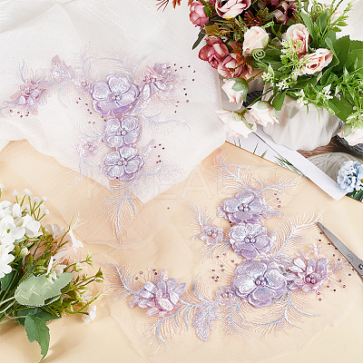 3D Polyester Computerized Embroidery Cloth Sew on Appliques DIY-WH0320-54B-1