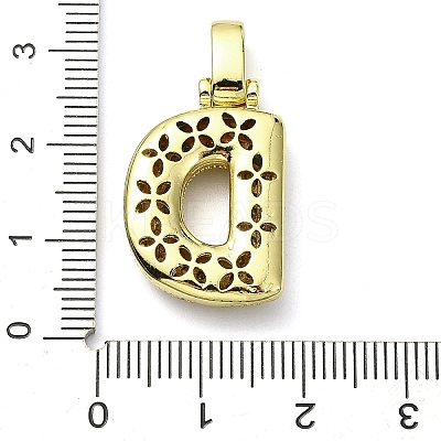 Brass Micro Pave Clear Cubic Zirconia Pendants KK-M279-01G-D-1
