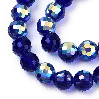Transparent Electroplate Glass Beads Strands EGLA-N012-001-B09-1