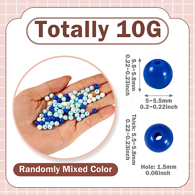 10G Opaque Acrylic Beads SACR-TADJ0001-03I-1