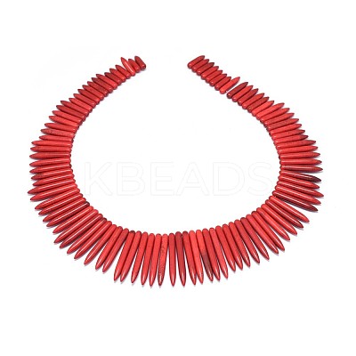 Synthetic Turquoise Graduated Spike Beads Strands G-F604-10F-1