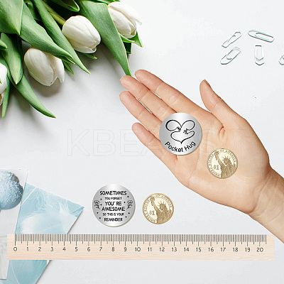 1Pc 201 Stainless Steel Commemorative Coins AJEW-CN0001-99G-1