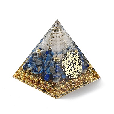 Orgonite Pyramid Resin Energy Generators DJEW-D013-04D-1