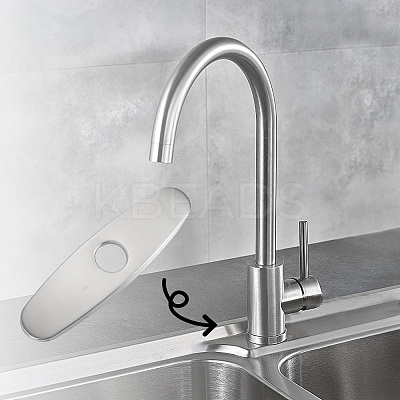 Oval Stainless Steel Faucet Hole Covers STAS-WH20001-18C-P-1
