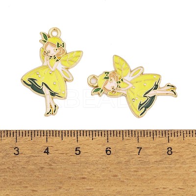 Rack Plating Alloy Enamel Pendants FIND-A040-08C-01G-1