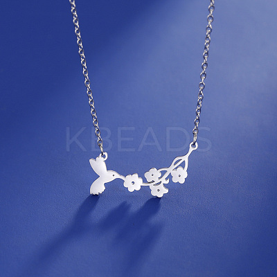 Non-Tarnish 304 Stainless Steel Pendant Necklaces LS-NJEW-H010-01P-1