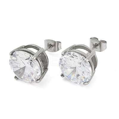 304 Stainless Steel Stud Earrings for Women EJEW-F351-01P-1