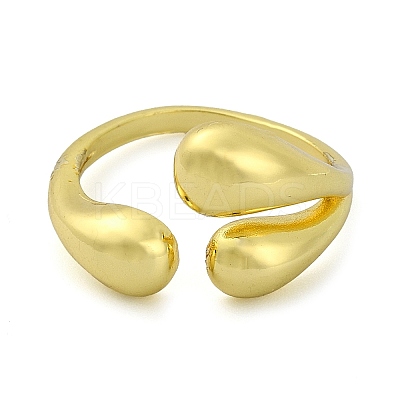Brass Open Cuff Rings RJEW-B051-38G-1