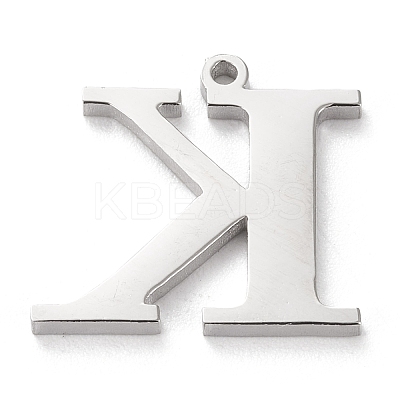 Tarnish Resistant 304 Stainless Steel Letter Pendant Rhinestone Settings LS-STAS-J028-01K-1