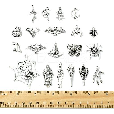 Halloween 40Pcs 20 Styles Tibetan Style Alloy Pendants FIND-FS0004-69-1