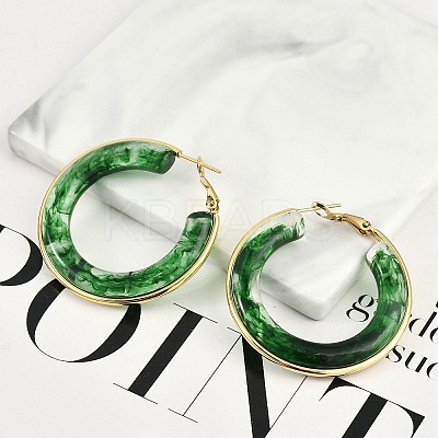 304 Stainless Steel Hoop Earrings For Women LS-EJEW-B113-02G-01-1