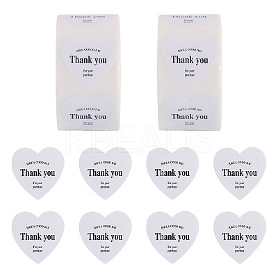 2Roll Heart with Thank You Roll Stickers DIY-TA0013-58A-1