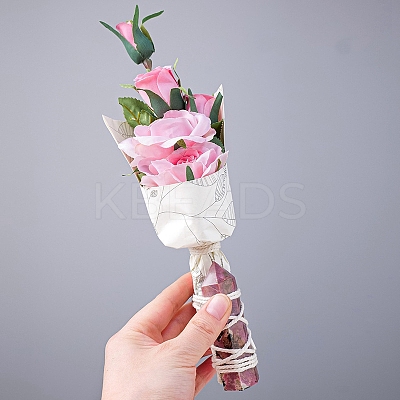 Handmade Plastic Artificial Bouquet Flower PW-WG32642-05-1