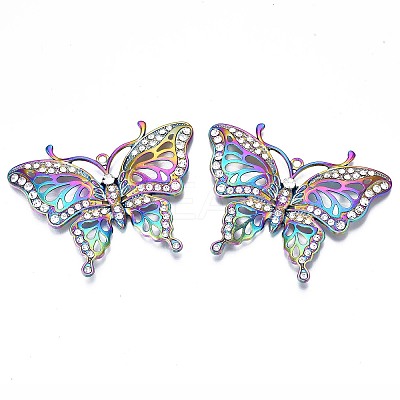 Rack Plating Rainbow Color Alloy Big Pendants X-PALLOY-N163-171A-1