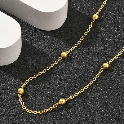 Brass Satellite Chains Necklaces for Women NJEW-D302-28G-1