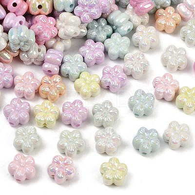 UV Plating Opaque Acrylic Beads MACR-L007-06A-1