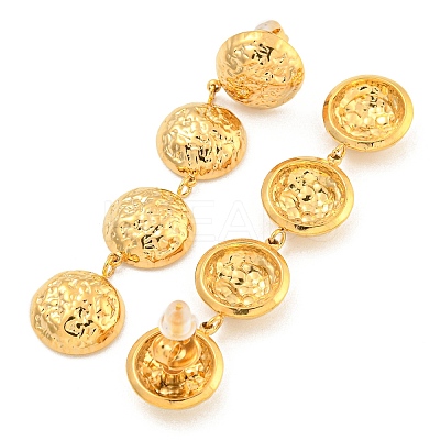 304 Stainless Steel with Textured Stud Earrings for Women EJEW-Z053-05G-01-1