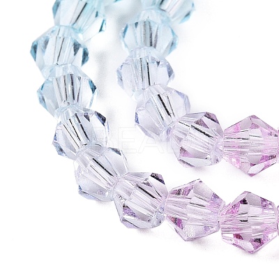 Gradient Color Baking Paint Glass Bead Strands X1-DGLA-A039-T2mm-A05-1