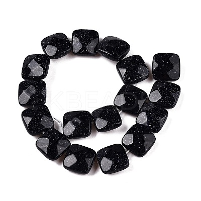 Synthetic Blue Goldstone Beads Strands G-T138-166-1