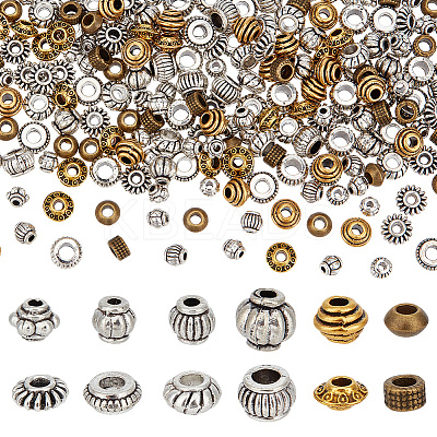 240Pcs 12 Styles Tibetan Style Zinc Alloy Beads FIND-SC0019-96-1