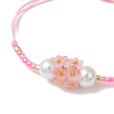 Adjustable Nylon Cord Braided Beads Bracelets BJEW-MZ00170-05-1