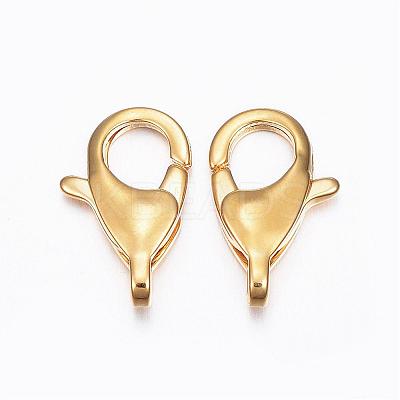 304 Stainless Steel Lobster Claw Clasps STAS-L187-01G-1