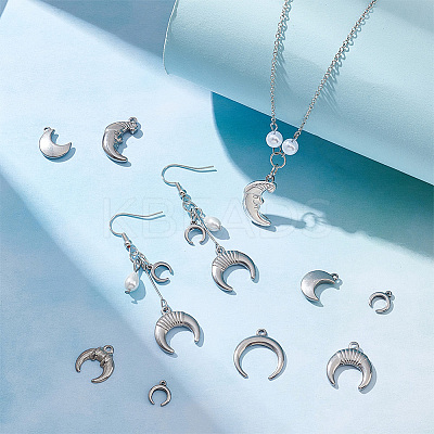 24Pcs 6 Style 304 Stainless Steel Charms STAS-PH0001-74-1