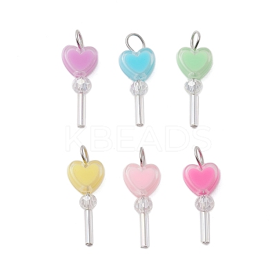 Acrylic & Glass Pendants PALLOY-JF03521-01-1