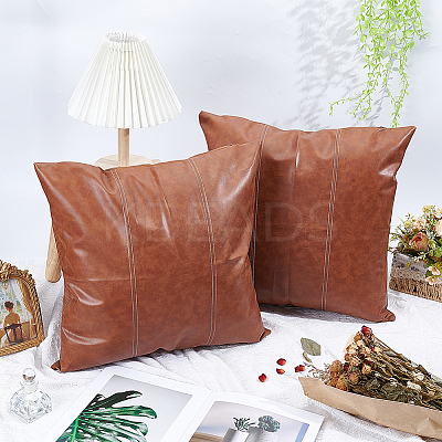 Square Imitation Leather Pillow Case AJEW-WH20006-406B-1