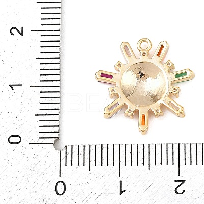 Brass Micro Pave Cubic Zirconia Pendants KK-Z133-05G-01-1