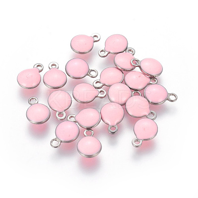 304 Stainless Steel Enamel Charms STAS-O122-D-07P-1