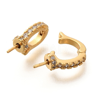 Rack Plating Brass Micro Pave Cubic Zirconia Peg Bails KK-H508-07G-1