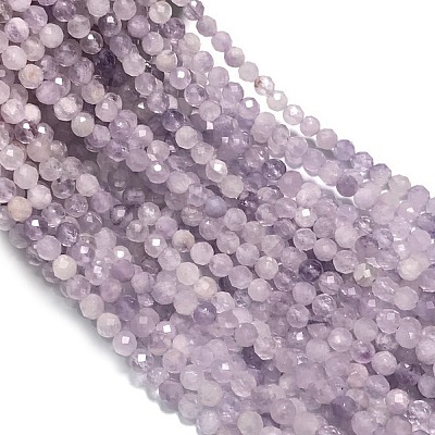 Natural Lavender Amethyst Beads Strands G-O166-28-4mm-01-1