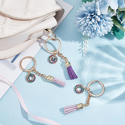 Alloy Colorful Rhinestone Keychain KEYC-WR0001-24-1
