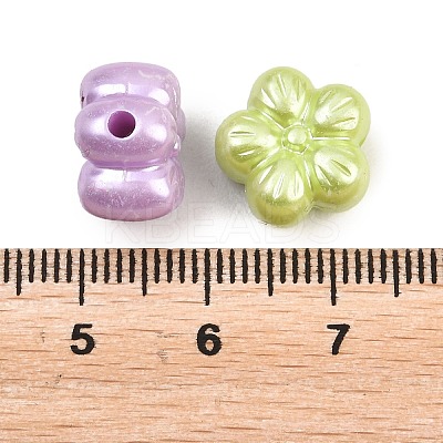 50Pcs Opaque Acrylic Imitation Pearl Beads OACR-FP0001-28-1