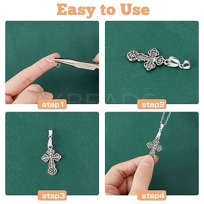 6Pcs 925 Sterling Silver Pendant Bails STER-DC0001-36-1