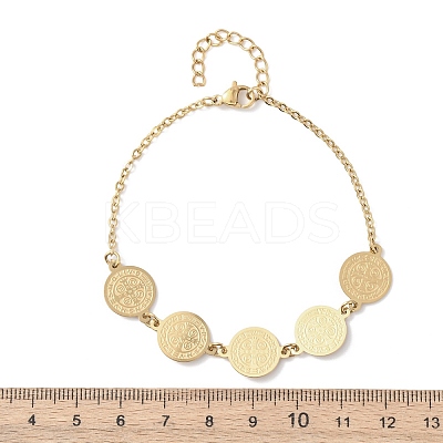 Religion 304 Stainless Steel Link Bracelets for Women LS-BJEW-F524-03G-1