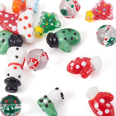 14Pcs Glass Beads LAMP-TA0002-07-1