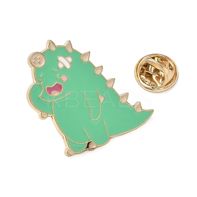 Crying Dinosaur with Woundplast Enamel Pins LS-JEWB-D308-01B-G-1