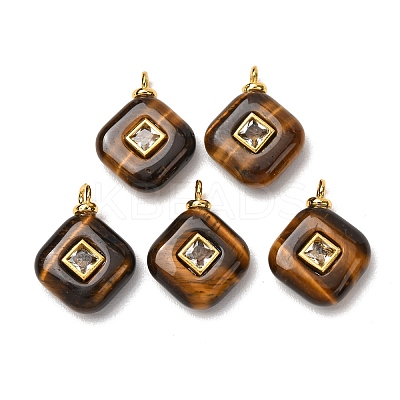 Natural Tiger Eye Pendants GG-CBAA798-03G-07-1
