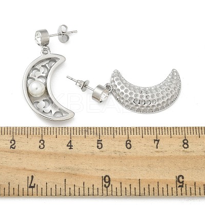 304 Stainless Steel Stud Earrings EJEW-A119-20P-1