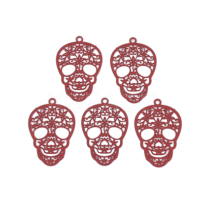 430 Stainless Steel Filigree Pendants X-STAS-S108-23D-1