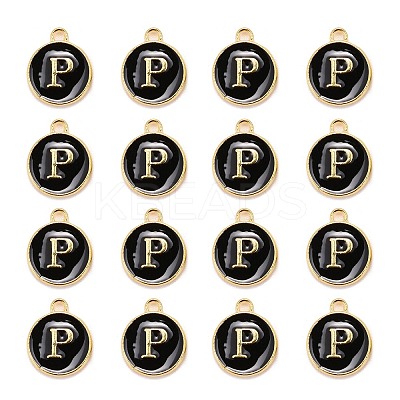 Golden Plated Alloy Charms X-ENAM-S118-02P-1