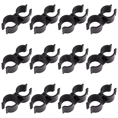 Plastic Double Pipe Clamps LS-FIND-WH0036-40-1